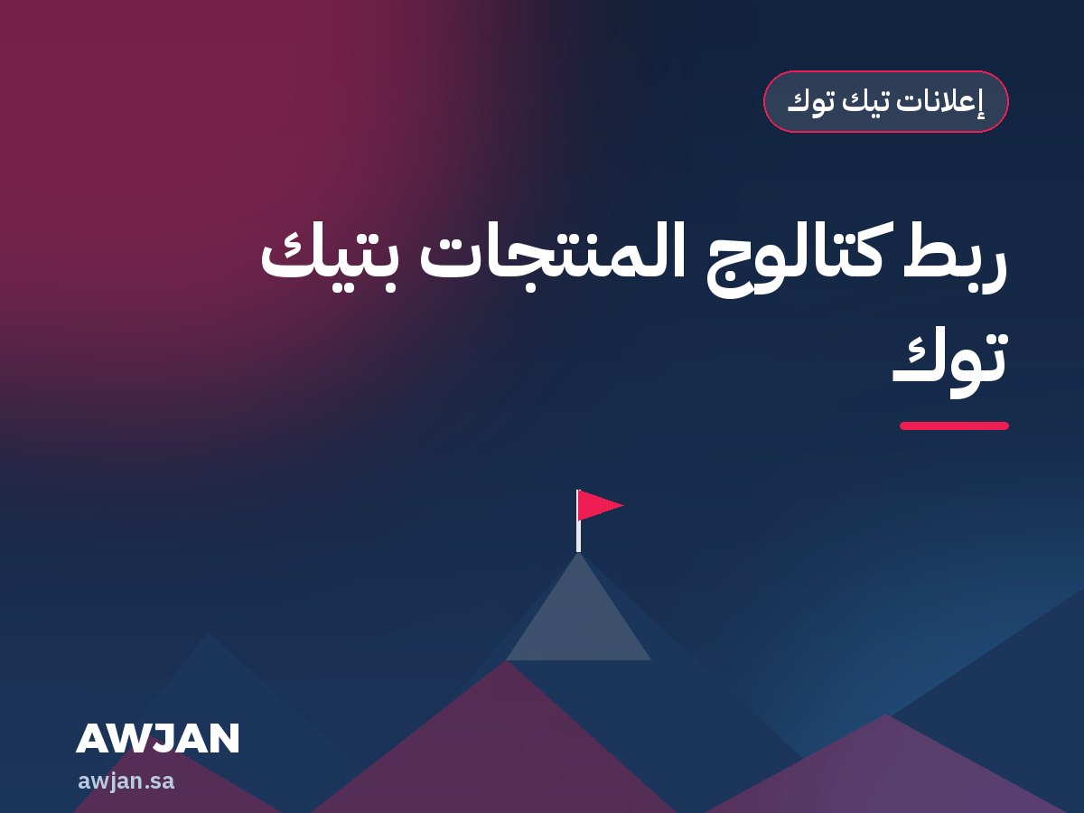 ربط كتالوج المنتجات بتيك توك