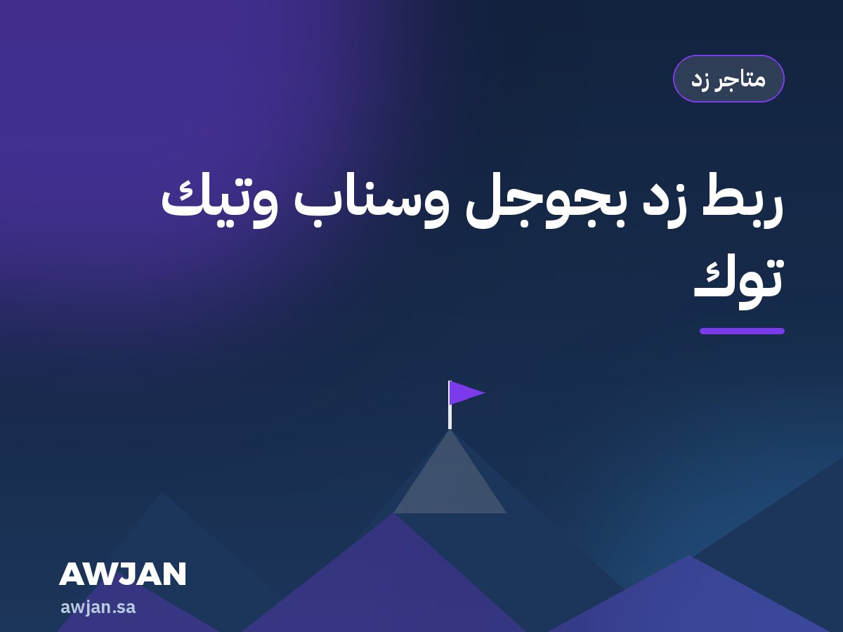 ربط زد بجوجل وسناب وتيك توك